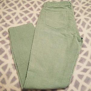 J.Crew mint green corduroy size 26 NWT